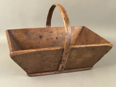 Antique Wooden Gathering Basket