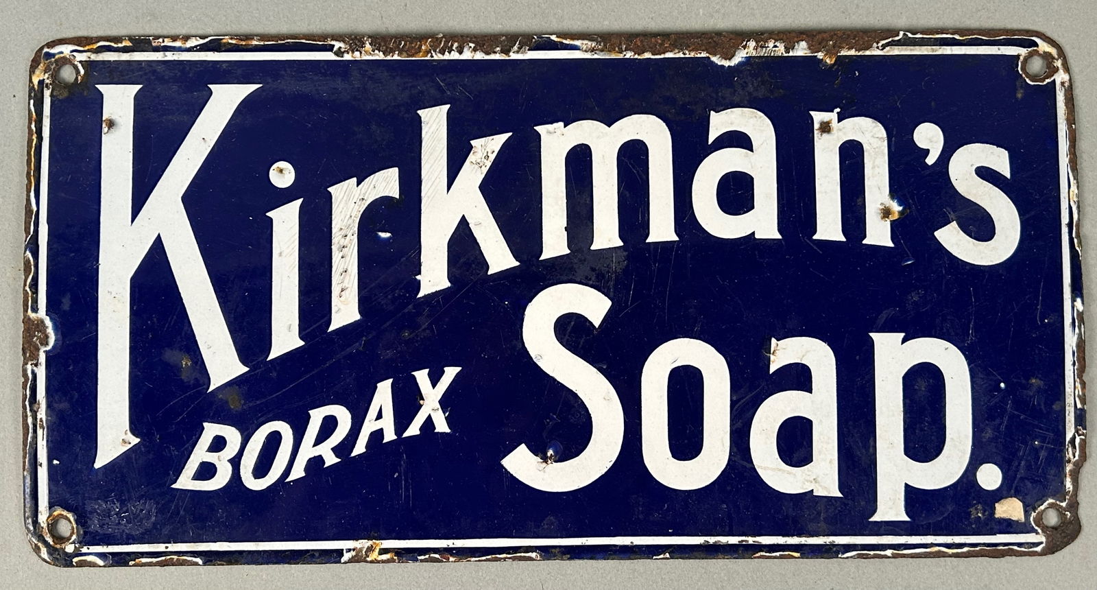 Kirkman's Borax Soap Antique Porcelain Sign (1 of 5)
