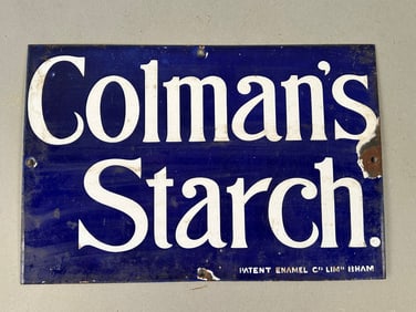 Coleman's Starch Antique Porcelain Sign