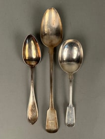 3 Large Sterling Silver Spoons