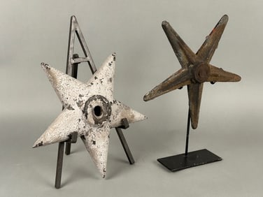 2 Cast Iron Architectural Stars