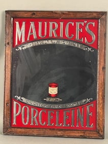 Maurice's Porcelain Paint Advertising Mirror
