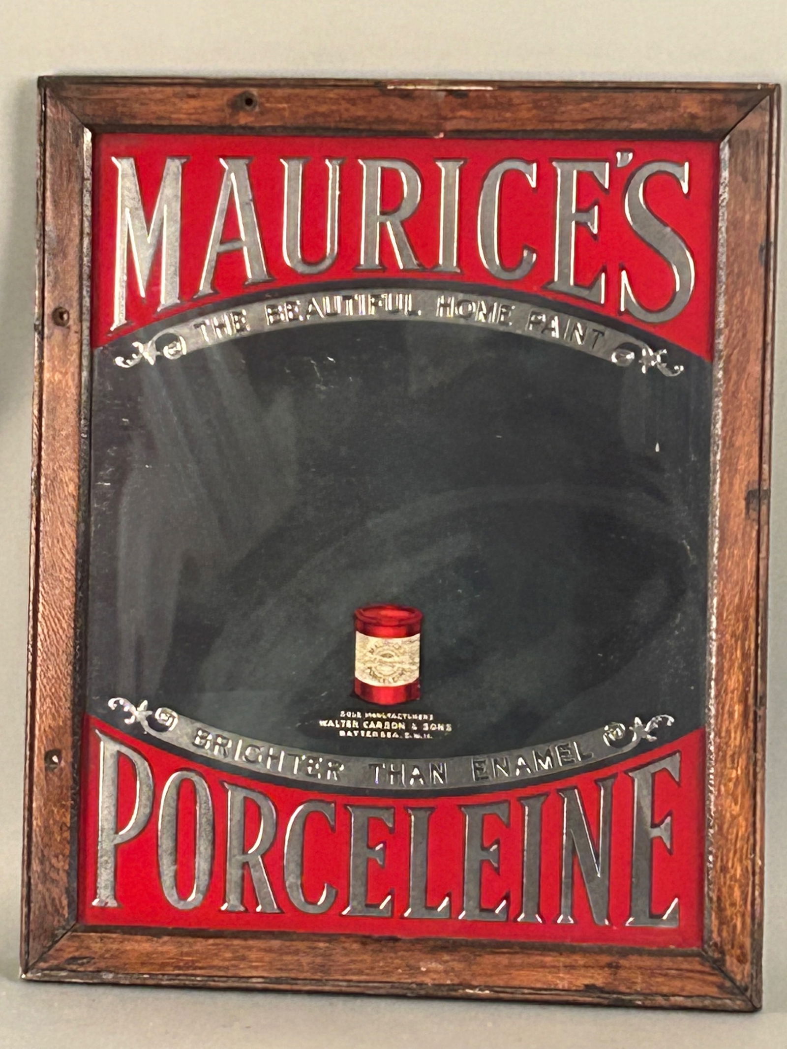Maurice's Porcelain Paint Advertising Mirror (1 of 5)