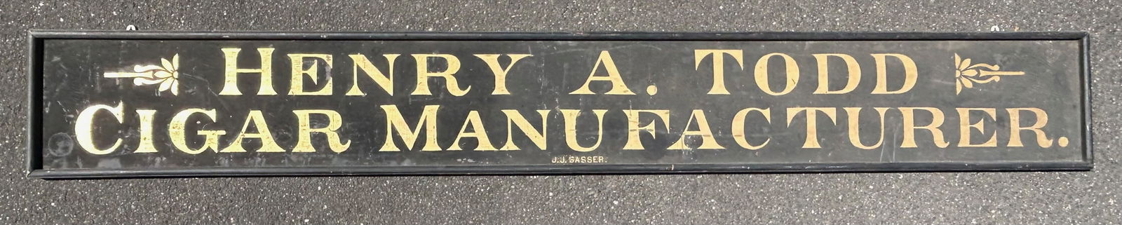 19th c Henry A Todd Cigar Manufacturer Large Sign (1 of 5)