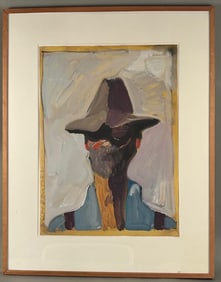 Robert Andrew Parker 1927-2024 Watercolor Portrait