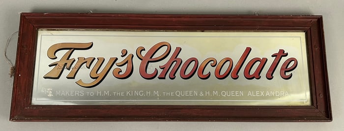 Vintage Fry's Chocolate Sign