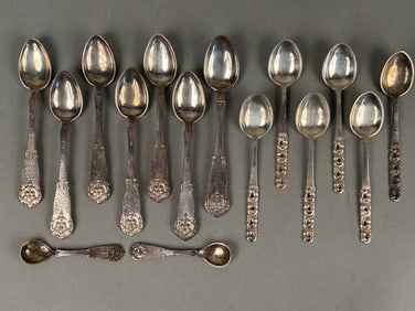 15 Norwegian Sterling Silver Spoons