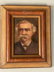 Miniature Oil on Board Portrait of Henry Plant