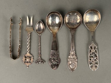 6 pcs Scandinavian Silver
