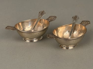 Pair McAuliffe & Hadley Sterling Master Salts