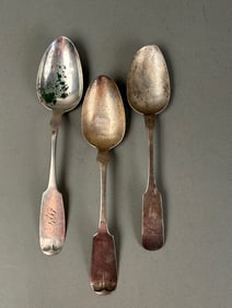 3 Coin Silver Serving Spoons Connecticut