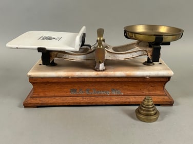 Antique advertising Balance scale