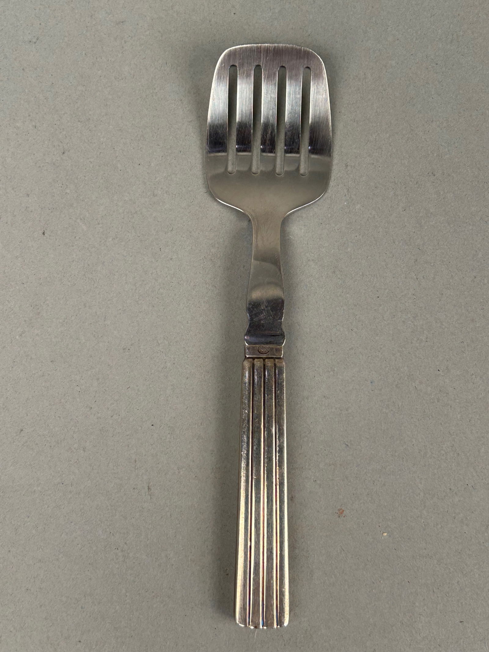 Goerg Jensen Sterling Silver Bernadette Herring Server: Georg Jensen Sterling Bernadotte Herring server marked George Jensen, Sterling Denmark, 6 1/2” weight 44g