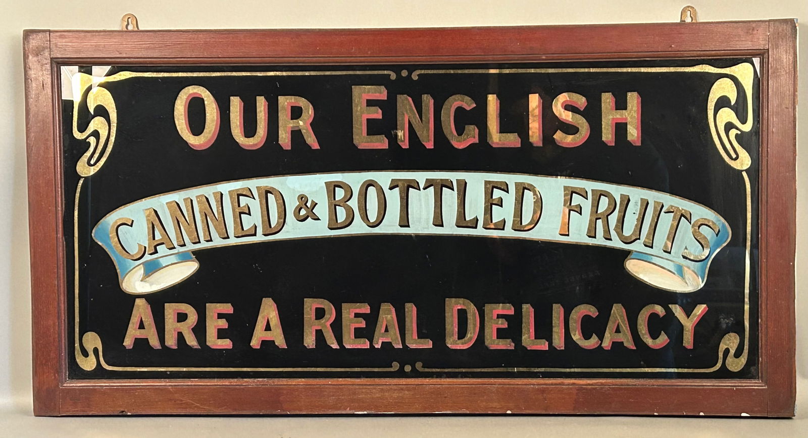 Our English Canned & Bottled Fruits Antique Sign (1 of 7)