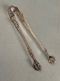 Tiffany and Co Sterling Silver Sugar Tongs Art Nouveau
