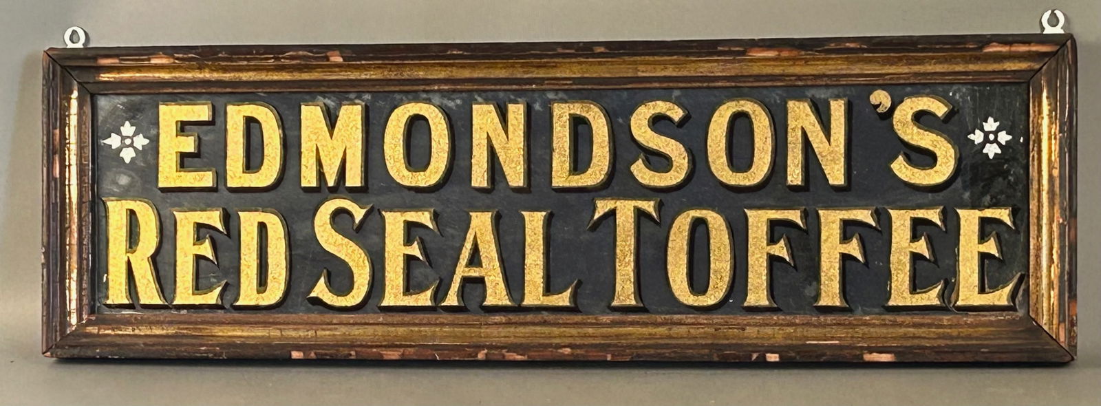 Antique Edmonson's Red Seal Toffee Sign (1 of 4)