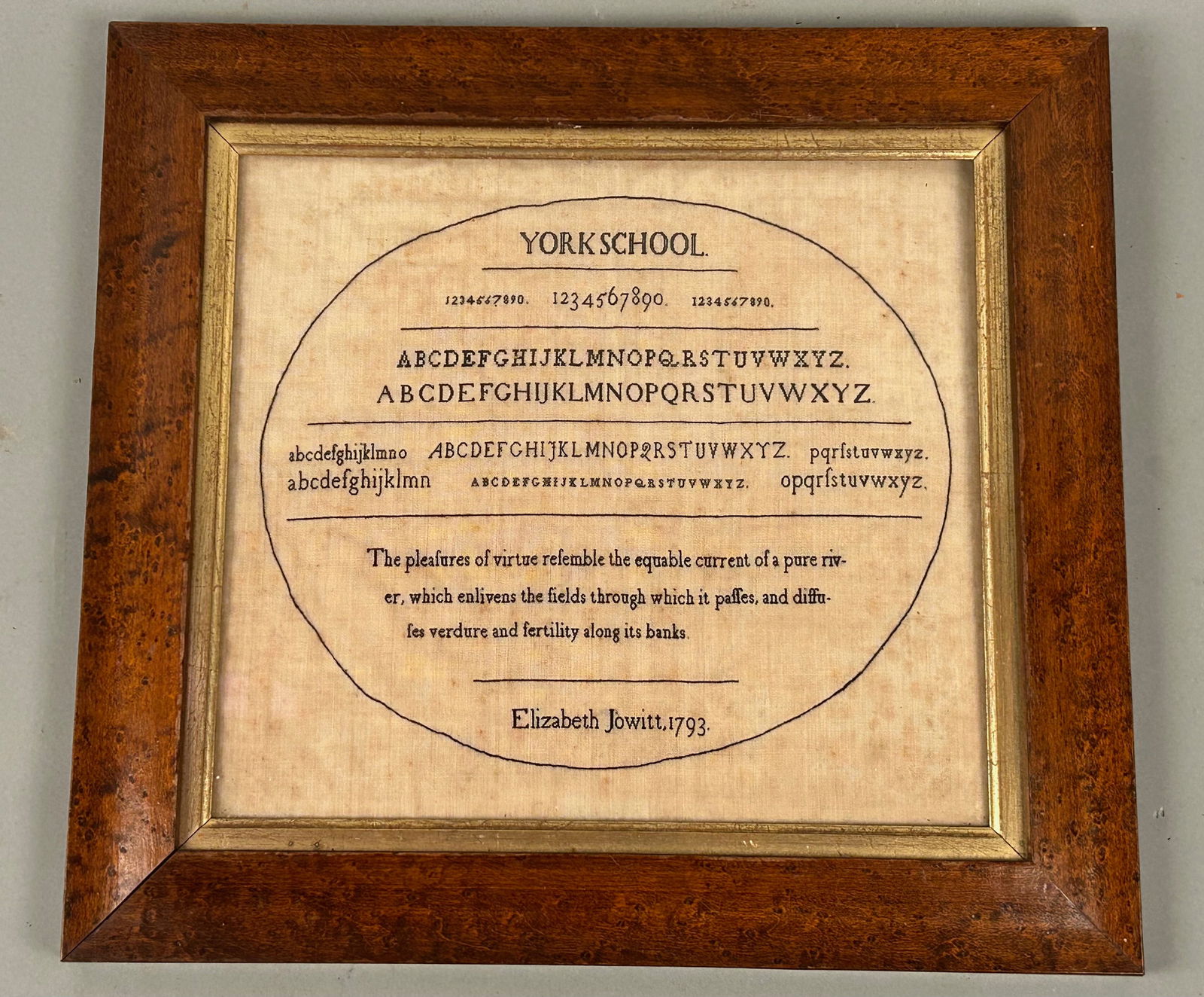 Antique Alphabet Sampler Elizabeth Jowitt 1793 (1 of 6)