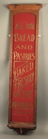 Antique Bakers Sign, Baked Freshly on Premesis