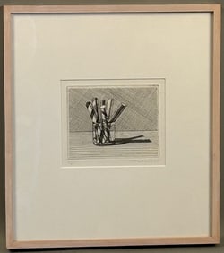 Wayne Thiebaud (1920-2021) Glassed Candy Drypoint