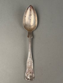 Coin Silver Spoon w Shell Design R&W Wilson