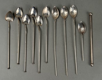 11 Sterling Silver Iced Tea Straws 4 Tiffany and Co