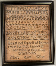 Antique Alphabet Sampler Mary Ann Wise