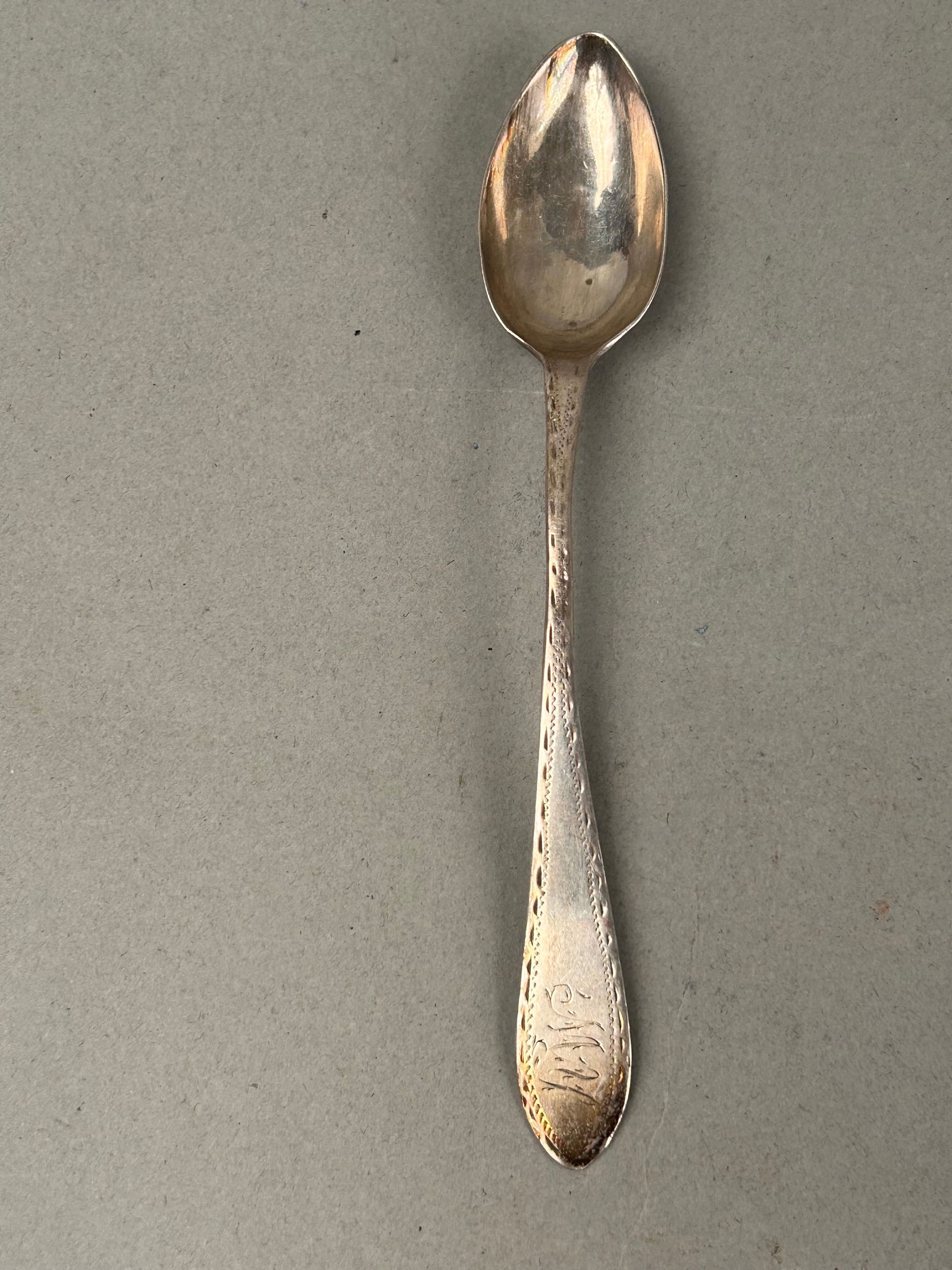 John Aitken Coin Silver Spoon c 1790 (1 of 4)