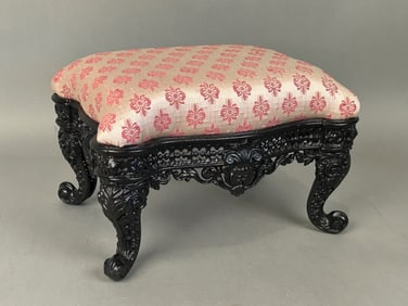 Antique Cast Iron Footstool Ornate Design