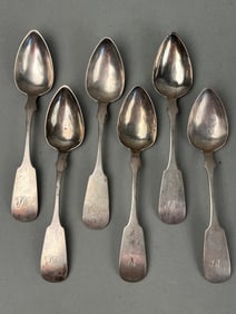 6 Coin Silver Tea Spoons Watson & Holdeburn