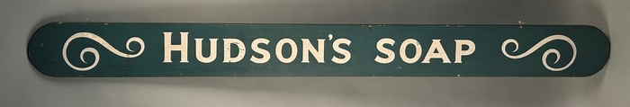 Hudson's Soap Sign Original Painted Surface