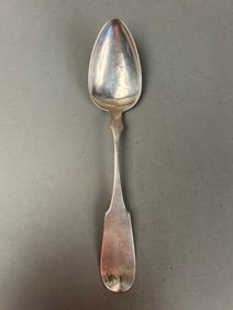 Coin Silver Serving Spoon J Stockman Philadelphia