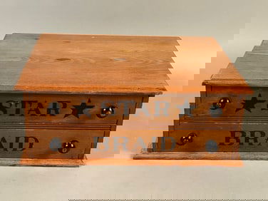 Antique spool cabinet star brand braid