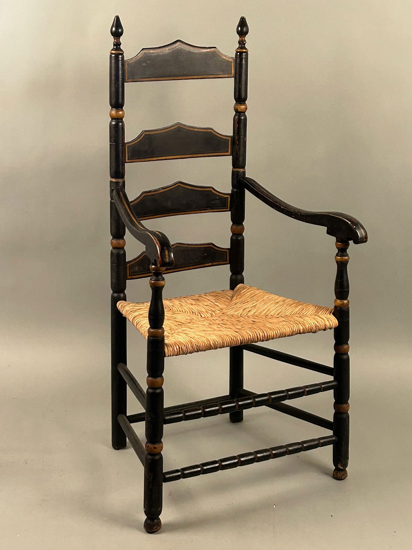 18th c Ladder Back Arm Chair (1 of 9)
