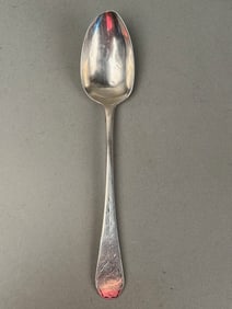Coin Silver Spoon w Etched Handle Hallmarked