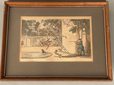 "The Gallant's Downfall" by Thomas Rowlandson Etching