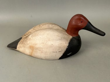 Folk Art Decoy Red Head Black Beak