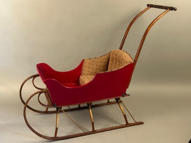 19th c Childs Push Sled Paris Manufacturing Co
