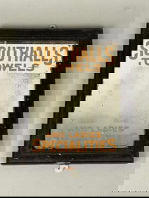 Southalls' Towels Antique Reverse Painted Glss Sign