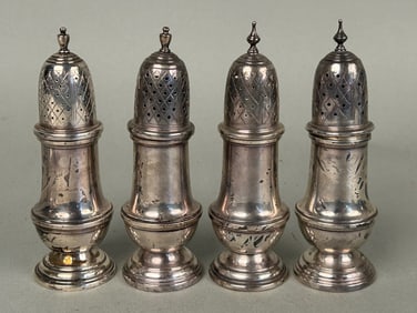 4 Sterling Silver Salt and Pepper Shaker