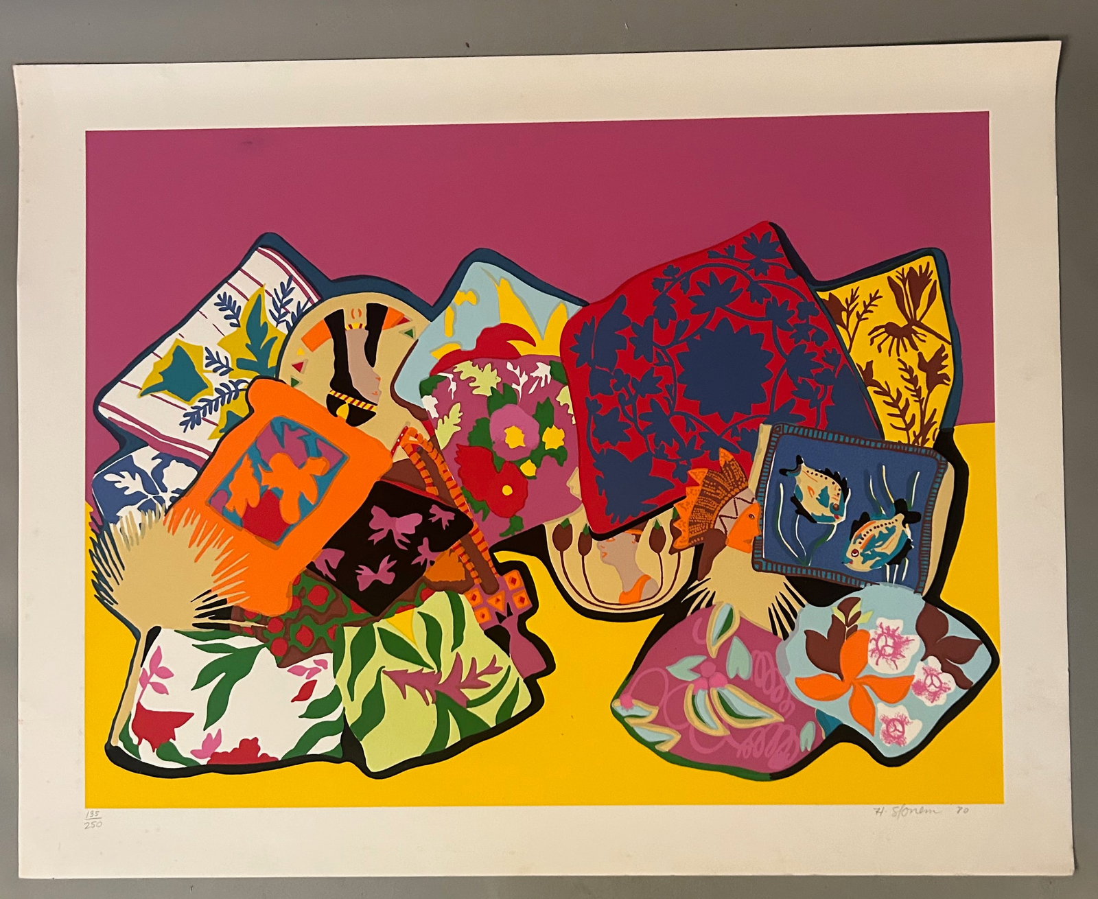 Hunt Slonem, Pillow Painting 1980 (1 of 4)