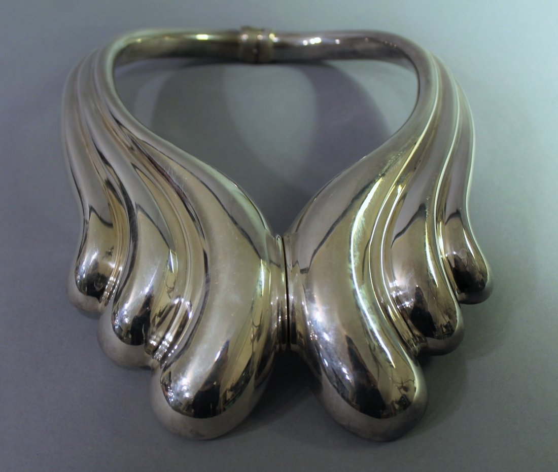 Sterling Silver Solid Collar Necklace Bayanihan Ltd (1 of 6)