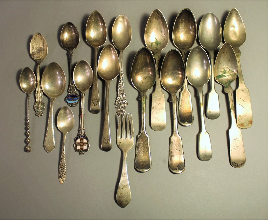 18 pcs hallmarked, Sterling and Coin Silver (1 of 3)