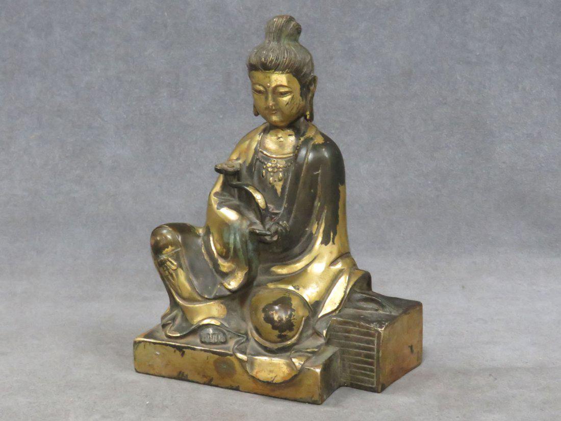 Chinese parcel gilt Buddha (1 of 5)