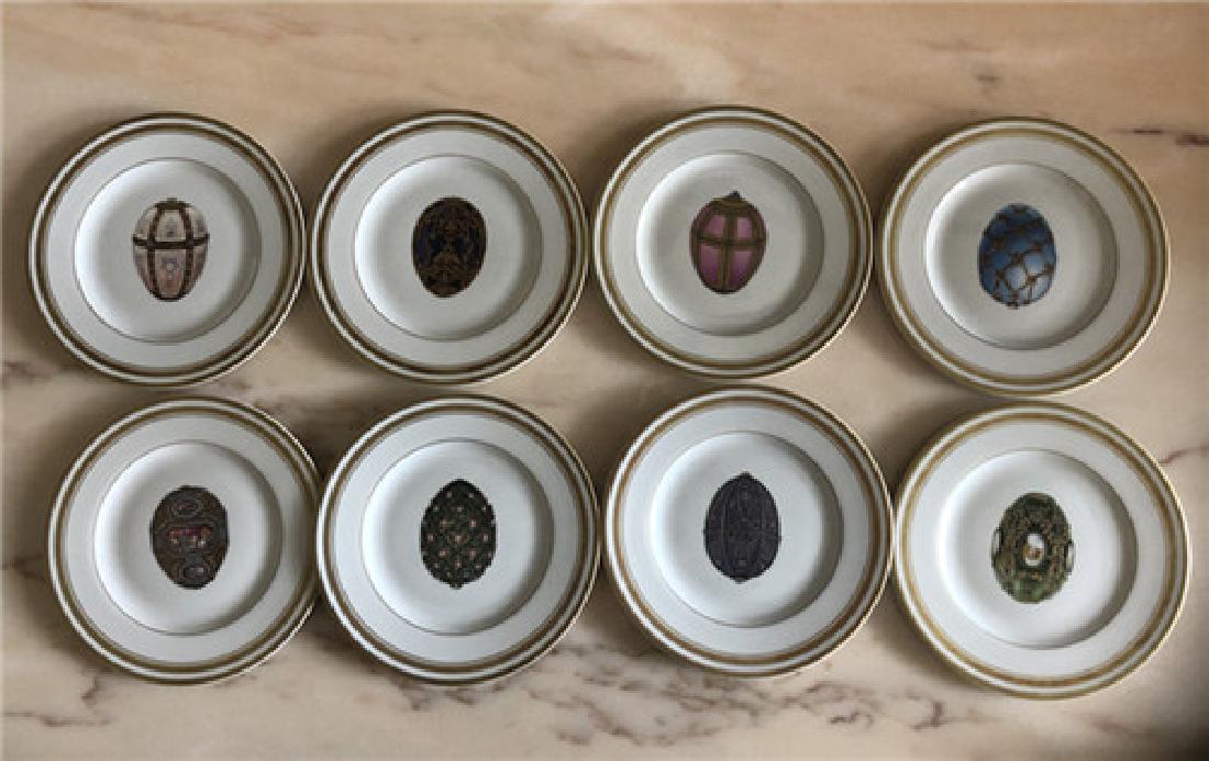 Exquisite 8 Piece  Faberge Limoges France Egg  Plates (1 of 20)