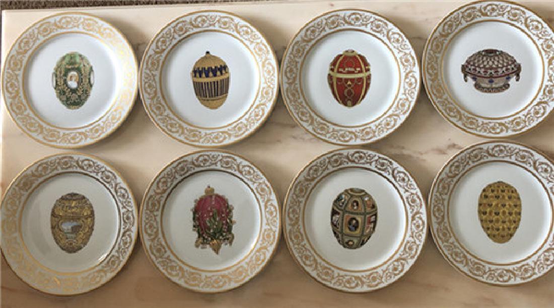 Exquisite 8 Piece  Faberge Limoges France Egg  Plates (1 of 18)