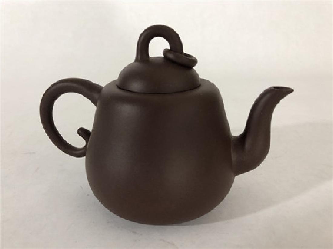 Chinese YiXing ZiSha Head Statue Teapot With Mark (1 of 9)