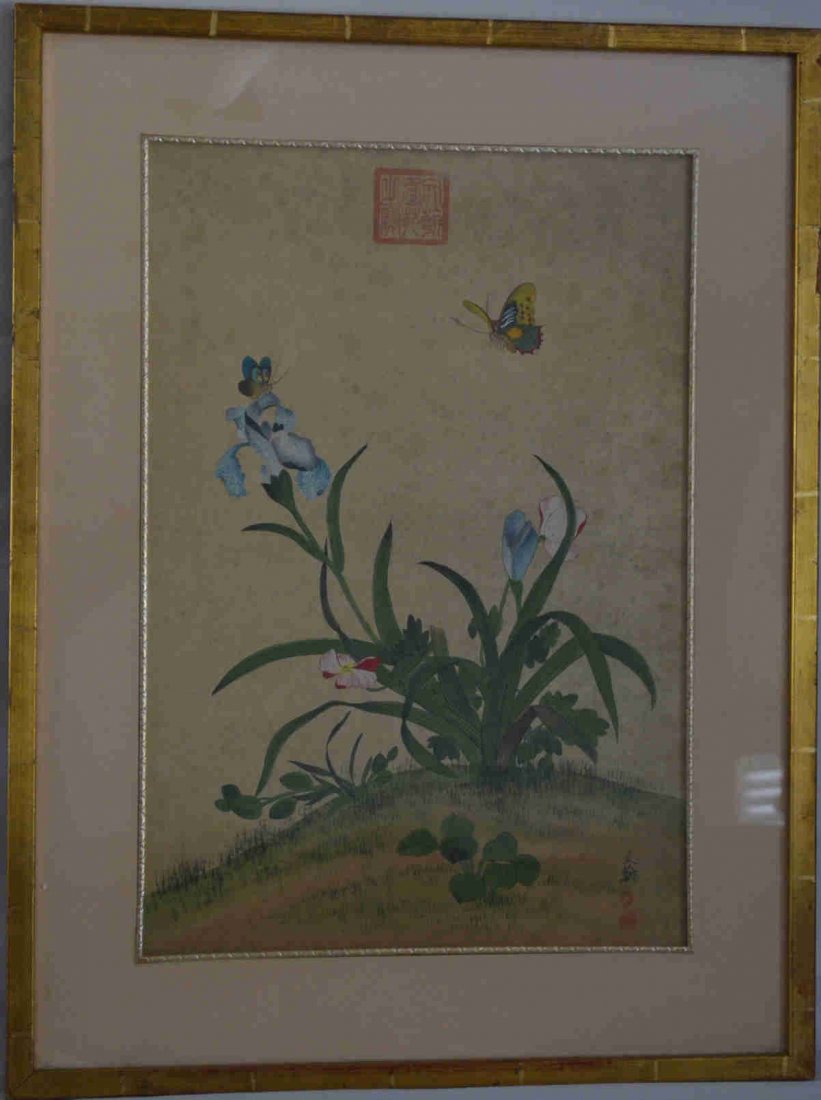 Korean watercolor: Korean watercolor painting. Overall size: 34 x 25 inches Failure to report conditions does not mean that the batch is in perfect condition. Please read our sales terms carefully, shipping pick-up and 