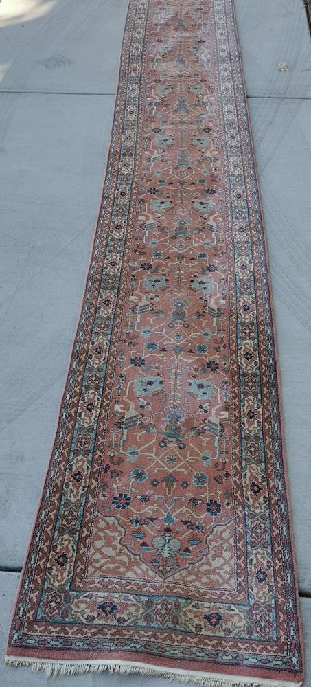 Hand-knitted pure wool Indian antique rug: Hand-knitted pure wool Indian antique rug (origin of India, estimated early 20th century). Made from premium wool and natural mineral / vegetable dyes. No issues with stains, tears, holes, animals or