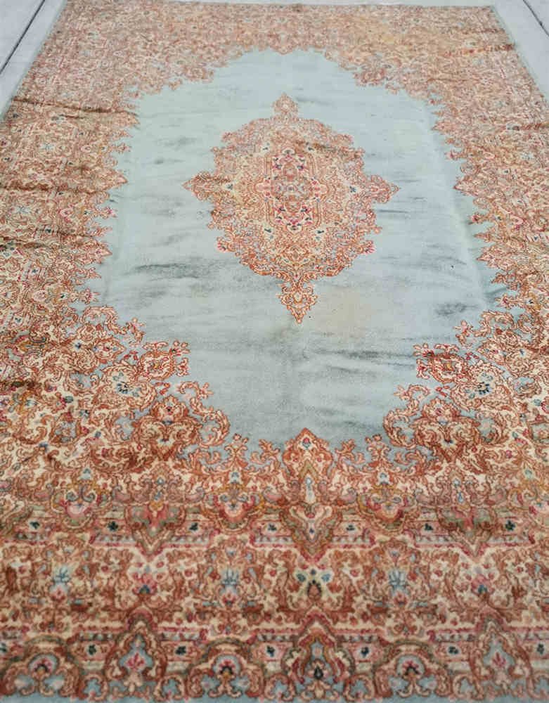 Fine handmade antique wool rug: Fine handmade antique wool rug . Made from fine wool and natural mineral / vegetable dyes. There are washable stains, no tears, holes, animal or smoke problems, vibrant pink, light blue, egg yellow, l