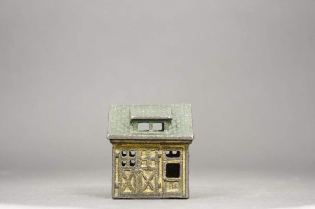 One Car Garage: Made by A. C. Williams. Cast Iron. 2 1/2" H. Very Good Condition.